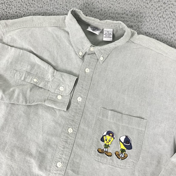 ACME Clothing Co. Other - Vintage ACME Clothing Co. Shirt Mens XL Gray Tweety Looney Tunes Button Down